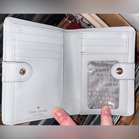 Kate Spade Gray Leather Wallet - Picture 3 of 4